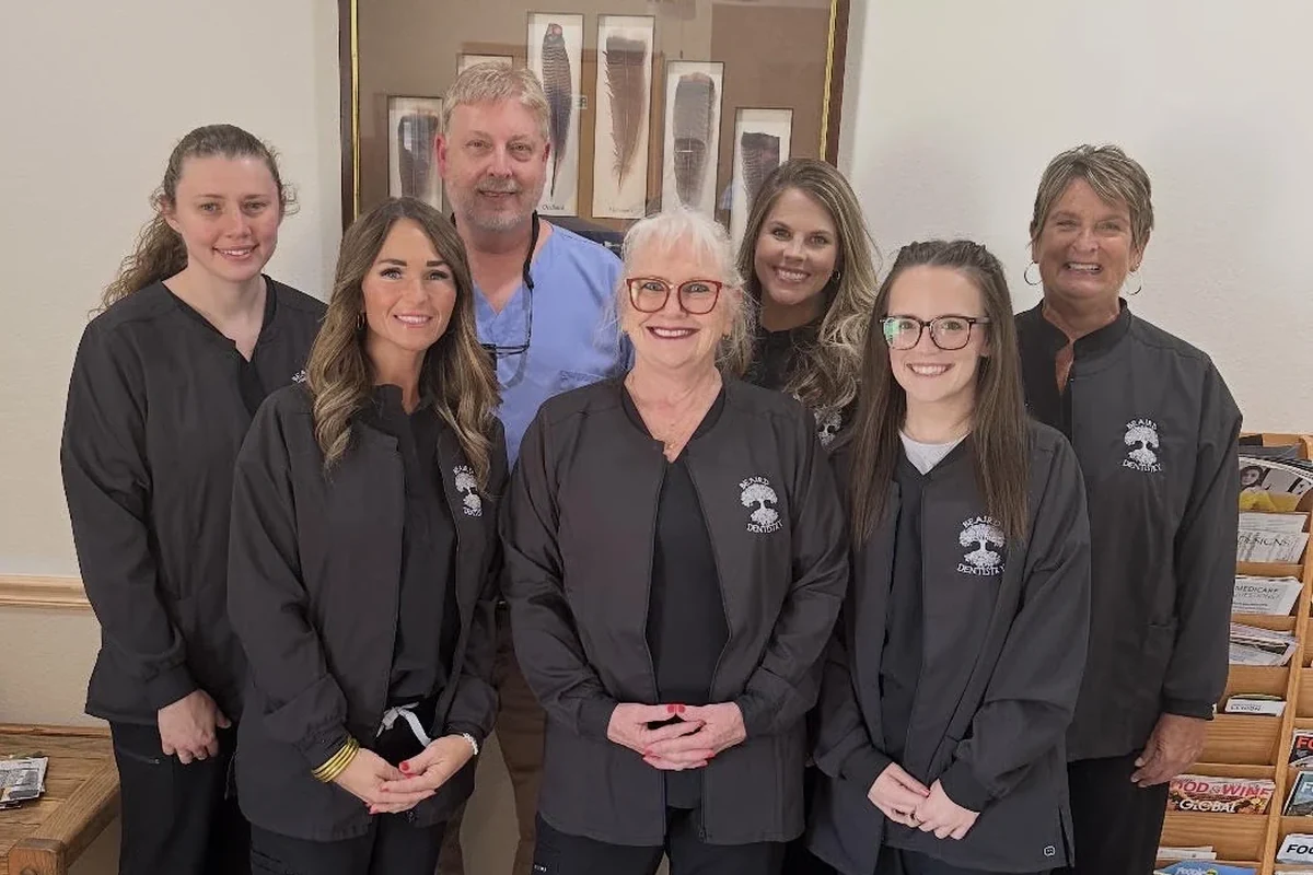 Members of the Dexter dental team inside the office